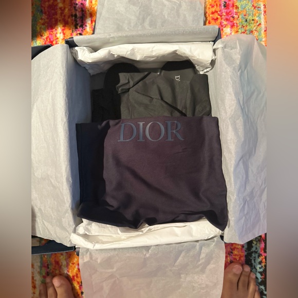 COPY - DIOR HOMME INDIOR JACQUARD MULE- BEIGE/NAVY DIOR OBLIQUE JACQUARD PRINT-… - Picture 5 of 12